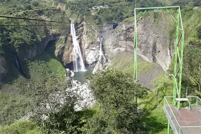 Agoyán waterfall near Baños Ecuador